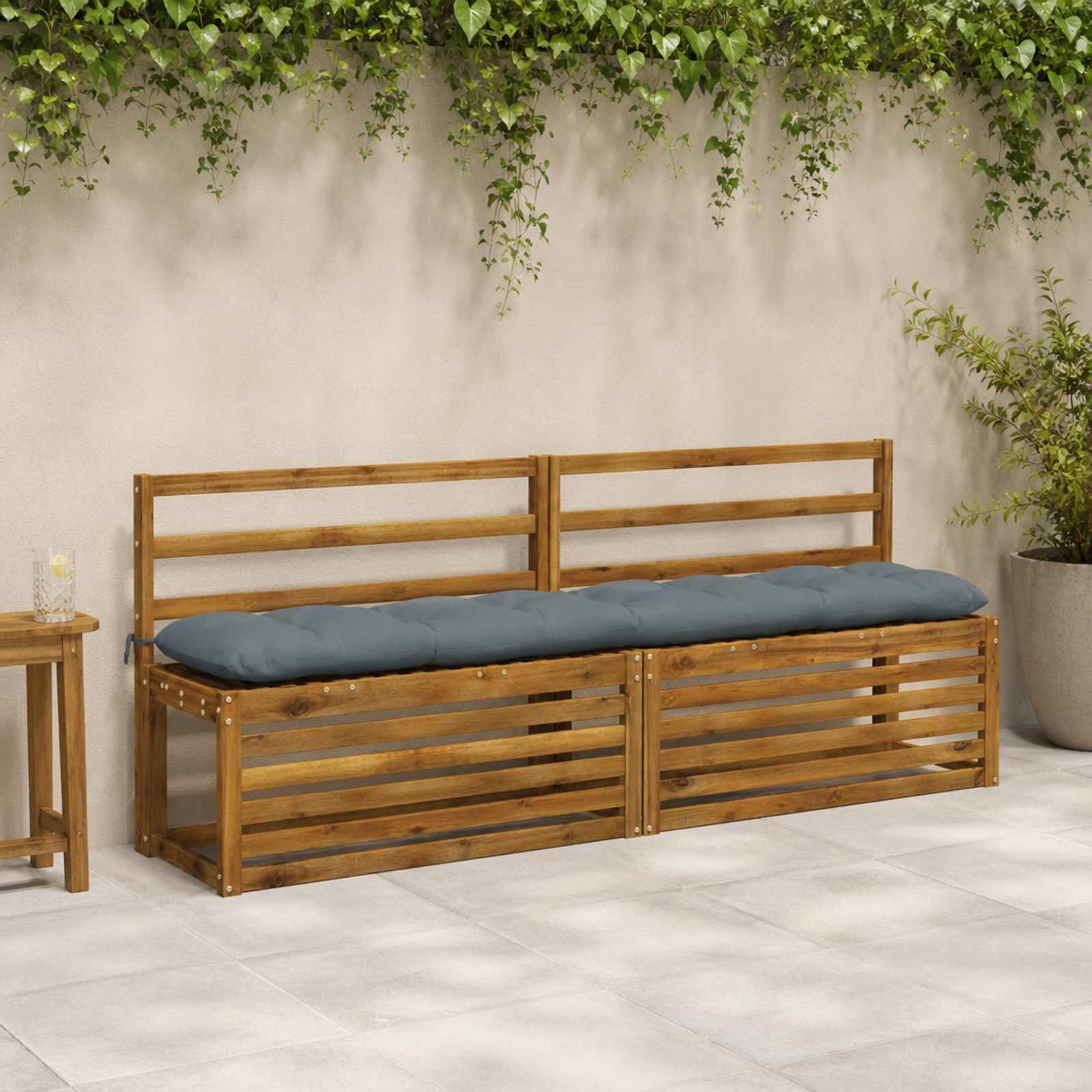 953240_1.jpg vidaXL Vankúš na lavičku VIANEN 100% polyester Modrá 200 x 30 x 12 cm – Obrázok 1