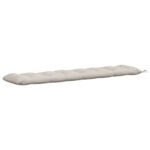 vidaXL Vankúš na lavičku VIANEN 100% polyester Biela 200 x 40 x 12 cm – Obrázok 5
