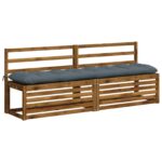 vidaXL Vankúš na lavičku VIANEN 100% polyester Modrá 200 x 40 x 12 cm – Obrázok 3