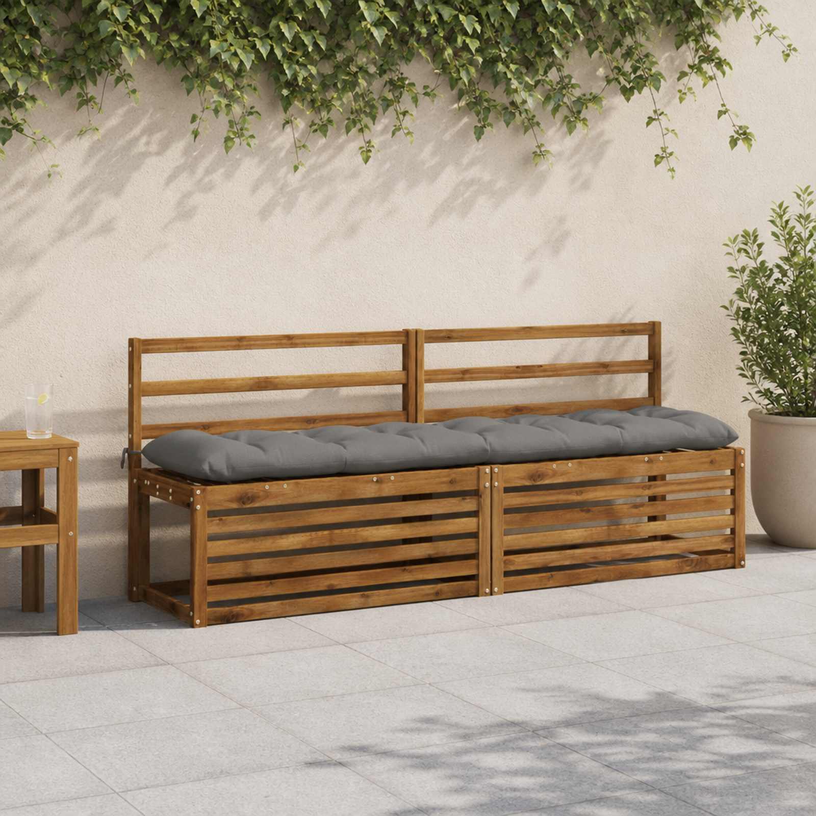 953274_1.jpg vidaXL Vankúš na lavičku VIANEN 100% polyester Sivá 200 x 40 x 12 cm – Obrázok 1