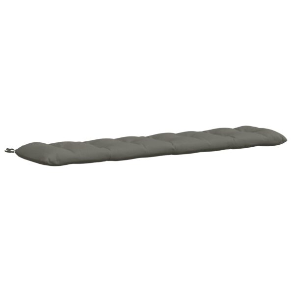 vidaXL Vankúš na lavičku VIANEN 100% polyester Sivá 200 x 40 x 12 cm – Obrázok 2