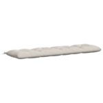 vidaXL Vankúš na lavičku VIANEN 100% polyester Biela 200 x 50 x 12 cm – Obrázok 2