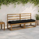 vidaXL Vankúše na lavičku VIANEN 2 ks 100% polyester Čierna