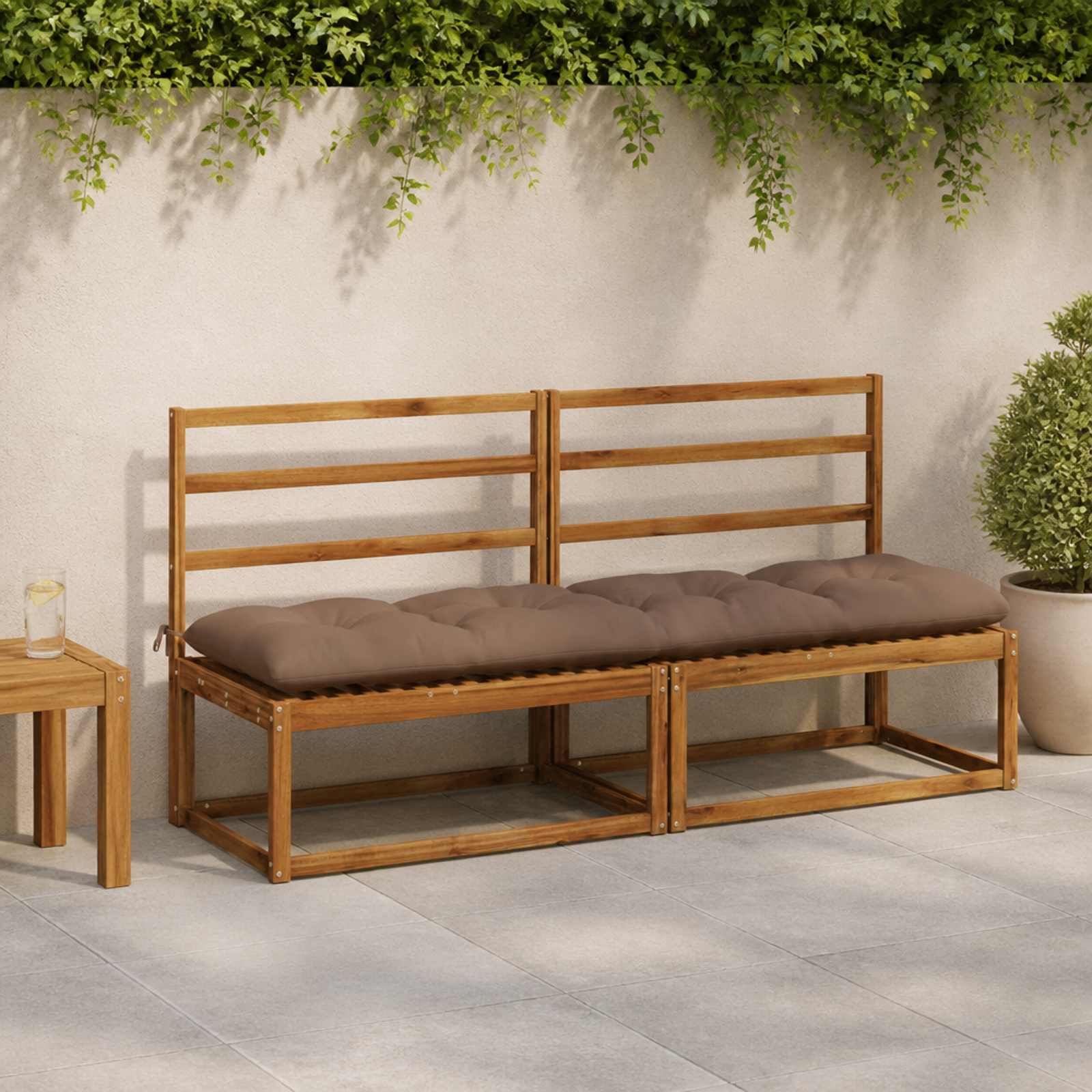 953307_1.jpg vidaXL Vankúše na lavičku VIANEN 2 ks 100% polyester Sivohnedá – Obrázok 1