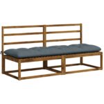 vidaXL Vankúš na lavičku VIANEN 100% polyester Modrá 200 x 60 x 12 cm – Obrázok 3