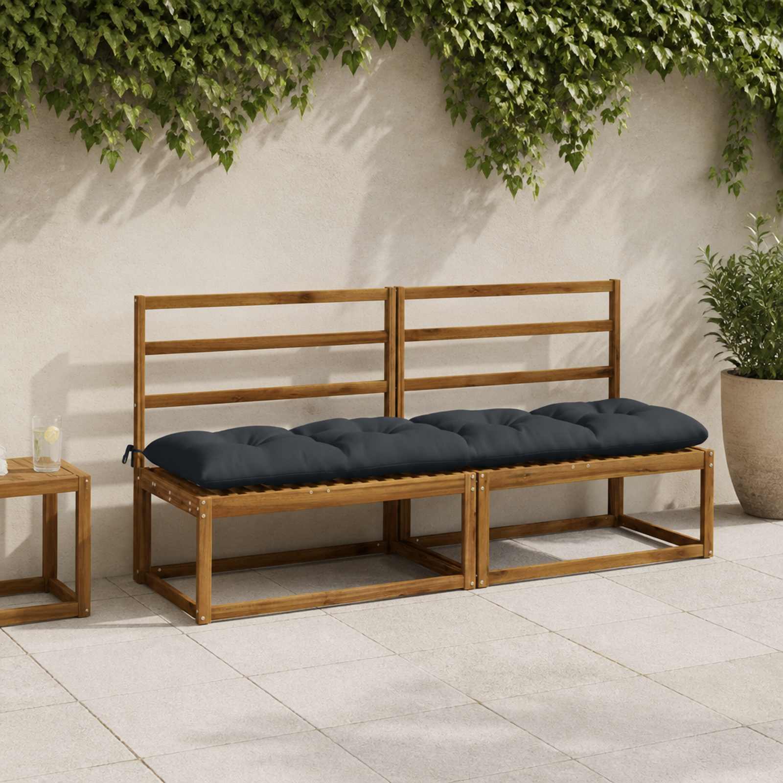 953315_1.jpg vidaXL Vankúše na lavičku VIANEN 2 ks 100% polyester Tmavomodrá – Obrázok 1