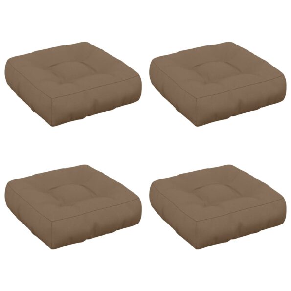 vidaXL 4-dielne sedacie vankúše VIANEN 4 pcs 100% polyester Sivohnedá – Obrázok 2