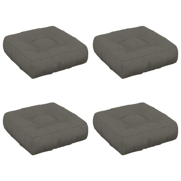 vidaXL 4-dielne sedacie vankúše VIANEN 4 pcs 100% polyester Sivá – Obrázok 2