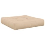 vidaXL 1-dielny sedací vankúš VIANEN 100% polyester Krémová – Obrázok 5