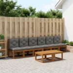vidaXL 6-dielne paletové vankúše VIANEN 6 ks 100% polyester Sivá