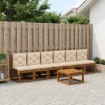 vidaXL 6-dielne paletové vankúše VIANEN 6 ks 100% polyester Krémová