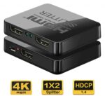 Adaptér (splitter) HDMI 1-2 porty , s napájaním z USB, 4K, FULL HD, 3D