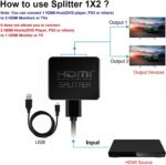Adaptér (splitter) HDMI 1-2 porty , s napájaním z USB, 4K, FULL HD, 3D – Obrázok 5