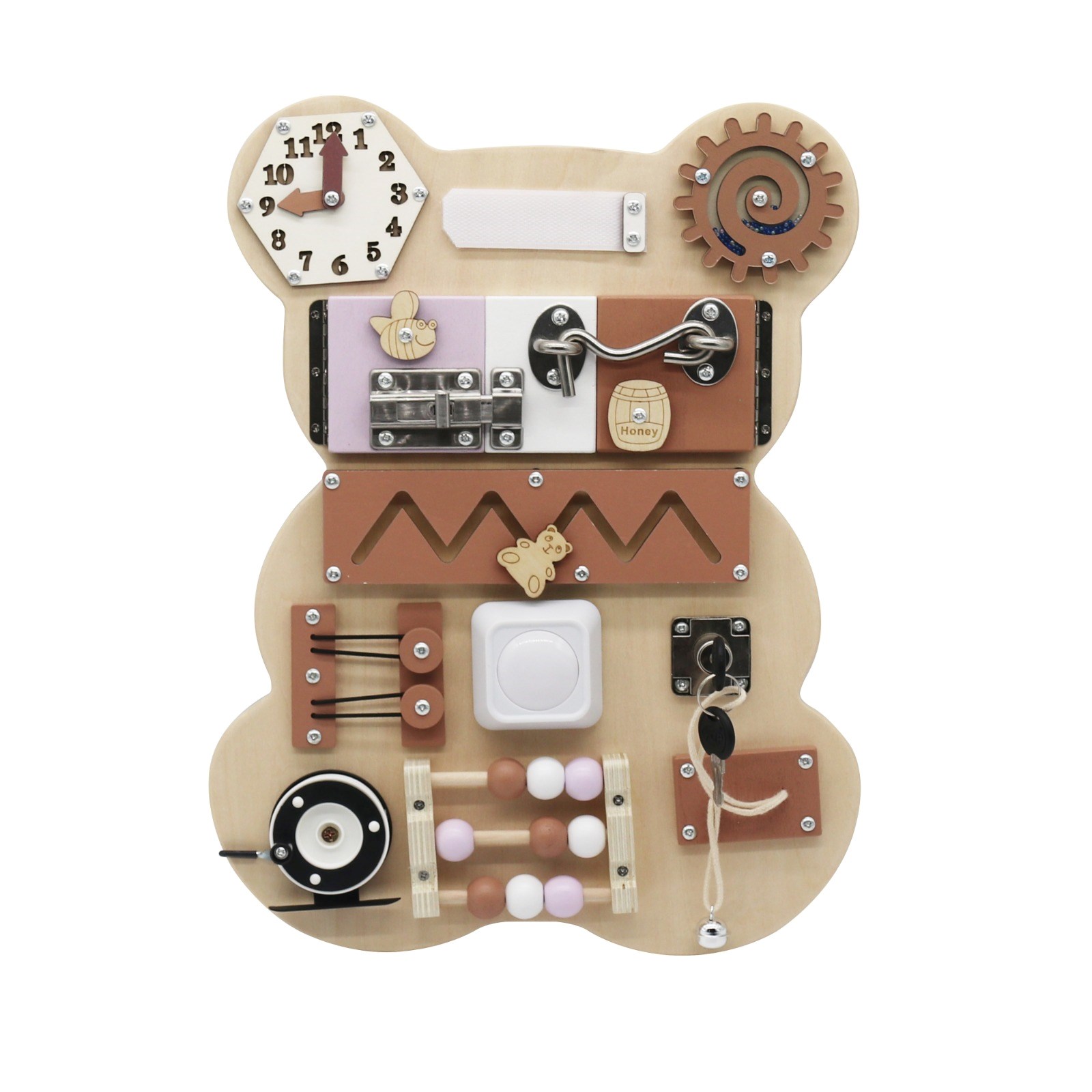 Aktivitna-tabula-Bear-Montessori-Baby-Mix Aktivitná tabuľa Bear Montessori Baby Mix – Obrázok 1
