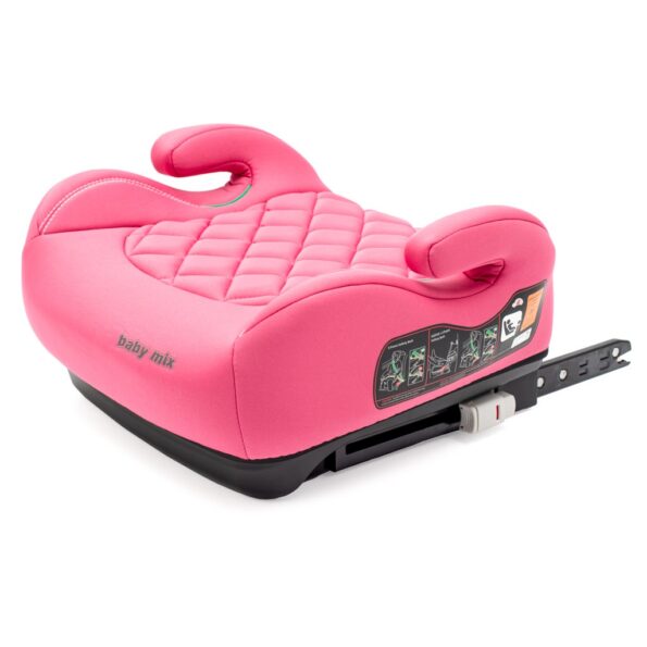 Autosedačka-podsedák BABY MIX HERO Plus ISOFIX I-SIZE 2026 pink – Obrázok 3