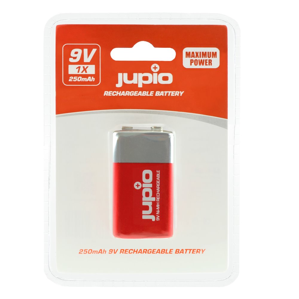 Bateria-Jupio-9V-250mAh-1-ks-dobijacia Batéria Jupio 9V 250mAh 1 ks, dobíjacia – Obrázok 1