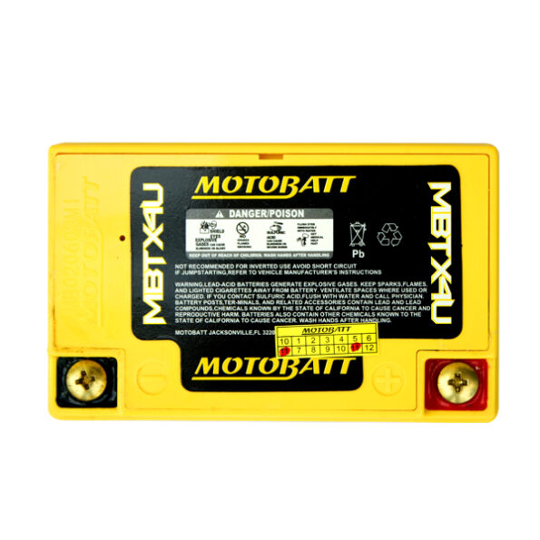 Batéria Motobatt MBTX4U 4,7Ah, 12V, 2 vývody – Obrázok 11