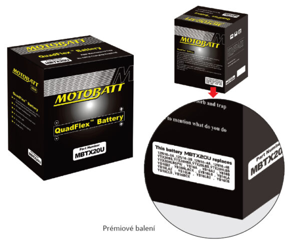 Batéria Motobatt MBTX4U 4,7Ah, 12V, 2 vývody – Obrázok 8