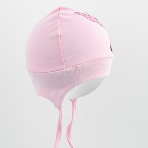 Bavlnená dojčenská čiapočka New Baby Happy Elephant pink, veľkosť 80/86 – Obrázok 2