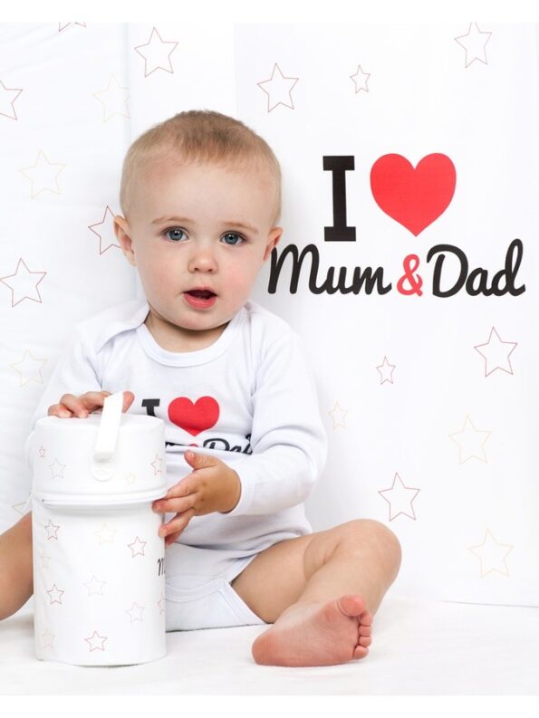 Body s potlačou New Baby I Love Mum and Dad, veľkosť 86 (12-18m) – Obrázok 4