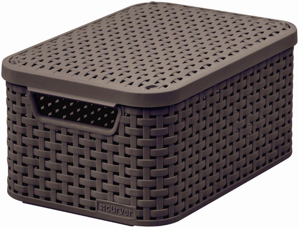Box-Curver-Style-S-6L-s-vekom-tmavo-hnedy Box Curver Style S 6L s vekom tmavo hnedý – Obrázok 1