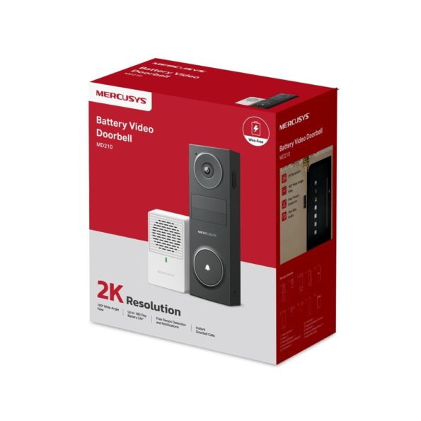 Chytrý zvonček TP-Link Mercusys MD210 IoT, 3 MPx, batéria, repro – Obrázok 8
