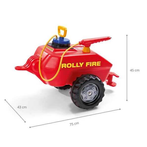 Cisternový voz s pumpou a striekačkou Rolly Toys Vacumax Fire červená – Obrázok 5