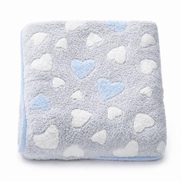 Detska-deka-New-Baby-80x90-heart-blue Detská deka New Baby 80x90 heart blue – Obrázok 1