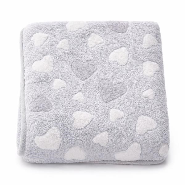 Detska-deka-New-Baby-80x90-heart-grey Detská deka New Baby 80x90 heart grey – Obrázok 1