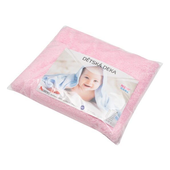 Detská deka New Baby 90x80 ružová – Obrázok 4