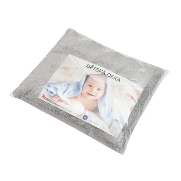 Detská deka New Baby 90x80 sivá – Obrázok 4