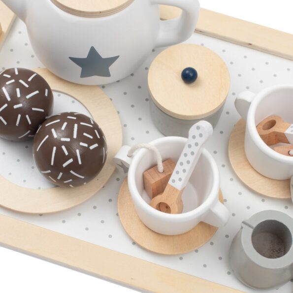 Detská drevená čajová súprava Montessori Baby Mix – Obrázok 2