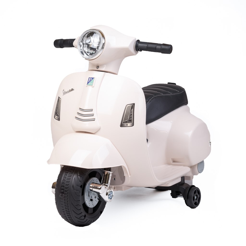 Detska-elektricka-motorka-Baby-Mix-Vespa-biela Detská elektrická motorka Baby Mix Vespa biela – Obrázok 1