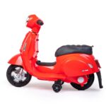 Detská elektrická motorka Baby Mix Vespa červená – Obrázok 4
