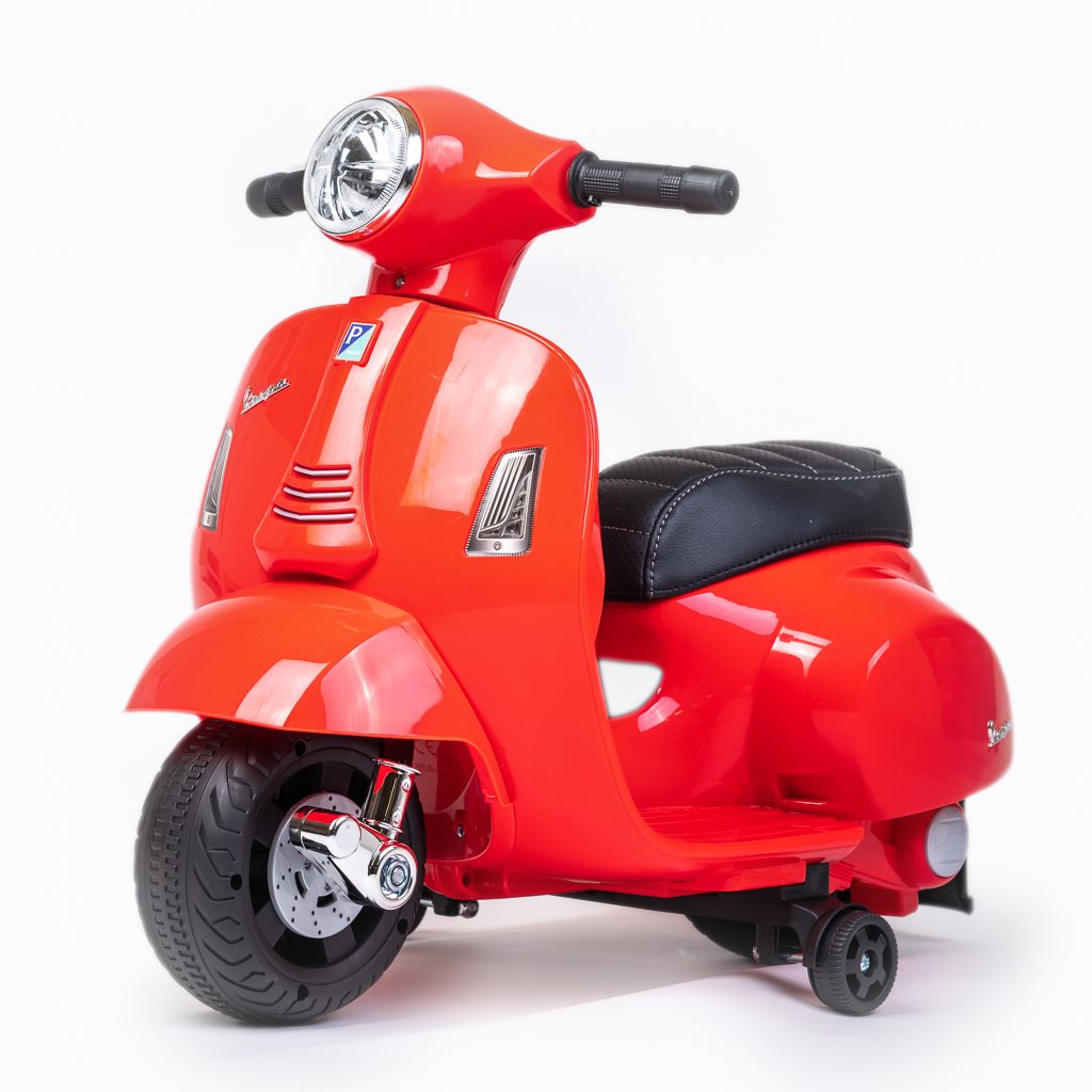 Detska-elektricka-motorka-Baby-Mix-Vespa-cervena Detská elektrická motorka Baby Mix Vespa červená – Obrázok 1