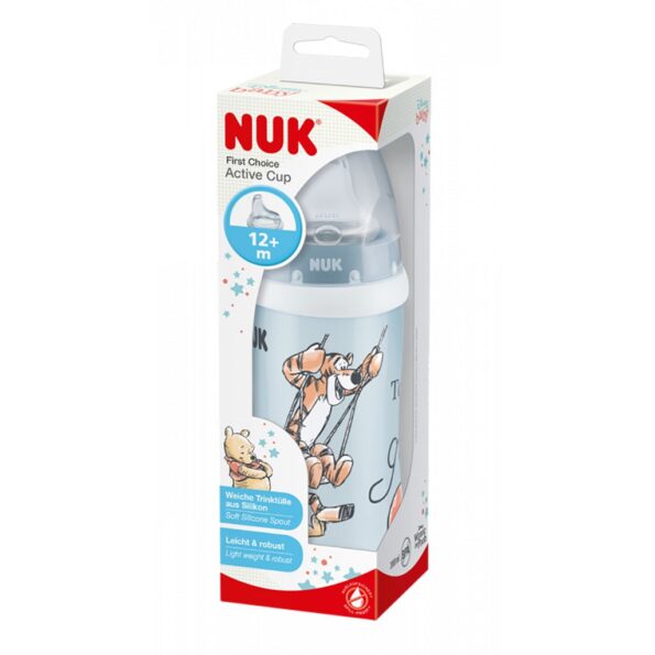 Detská fľaša NUK Active Cup Disney Medvedík Pu 300 ml béžová – Obrázok 2
