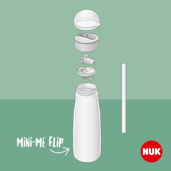 Detská fľaša NUK Mini-Me Flip 450 ml (12+ m.) pink – Obrázok 4