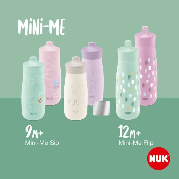 Detská fľaša NUK Mini-Me Flip 450 ml (12+ m.) pink – Obrázok 5