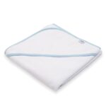Detská froté osuška s kapuckou New Baby BASIC 80x80 bielo-modrá – Obrázok 4