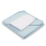 Detská froté osuška s kapuckou New Baby BASIC 80x80 modrá