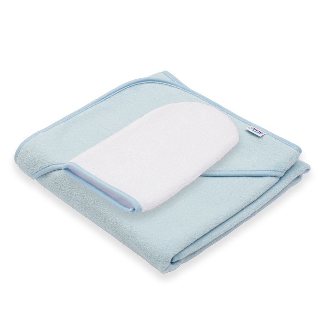 Detska-frote-osuska-s-kapuckou-New-Baby-BASIC-80x80-modra Detská froté osuška s kapuckou New Baby BASIC 80x80 modrá – Obrázok 1