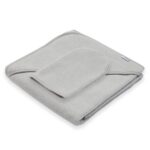 Detská froté osuška s kapuckou New Baby BASIC 80x80 sivá