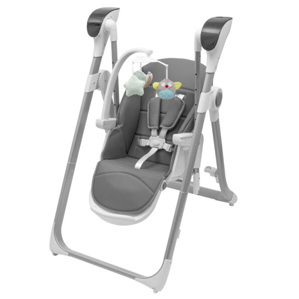 Detská jedálenská stolička 2v1 pre deti SMART New Baby grey – Obrázok 3