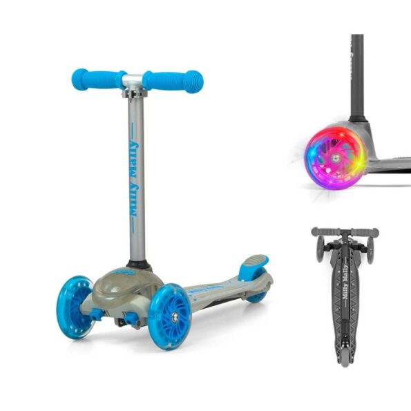 Detská kolobežka Milly Mally Scooter Zapp grey – Obrázok 3