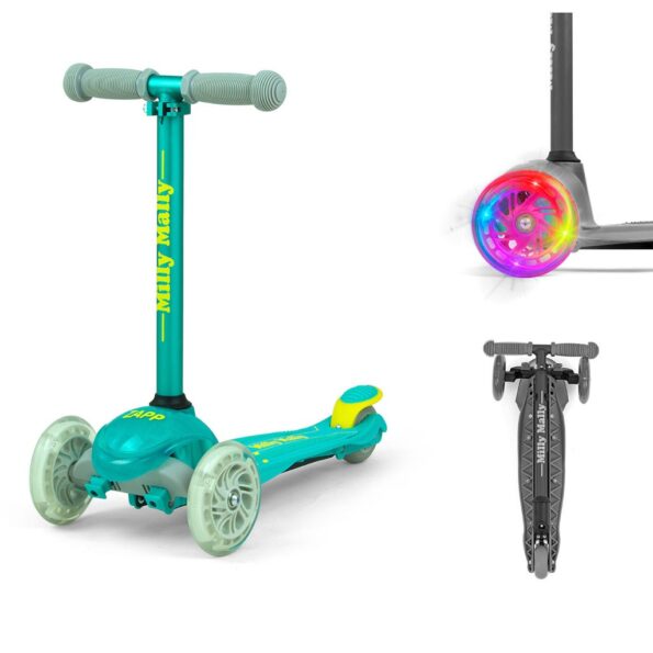 Detská kolobežka Milly Mally Scooter Zapp mint – Obrázok 3