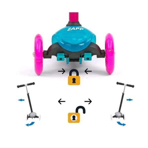 Detská kolobežka Milly Mally Scooter Zapp mint – Obrázok 6