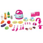 Detská kuchynka Baby Mix malý šéfkuchár ružová – Obrázok 3