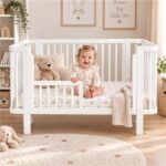 Detská oválna postieľka Klára New Baby biela – Obrázok 2