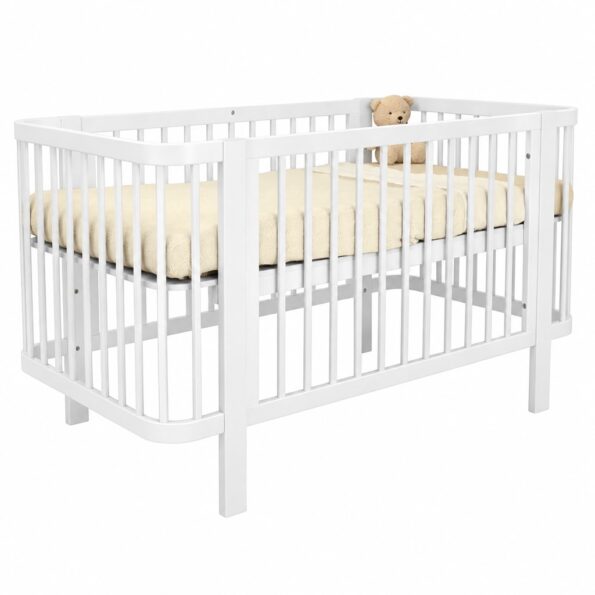 Detská oválna postieľka Klára New Baby biela – Obrázok 8