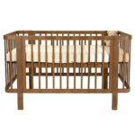Detská oválna postieľka Klára New Baby orechová – Obrázok 4